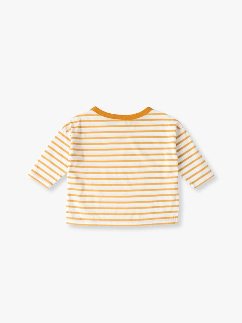 Striped Long Sleeve Tee (mustard/blue) 詳細画像 mustard 1